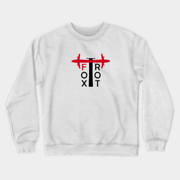 FOXTROT Aviation Phonetic Alphabet Pilot Airplane Crewneck Sweatshirt by For HerHim